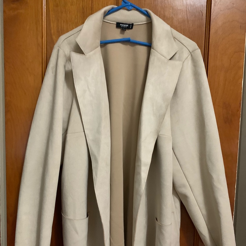 Tan suede blazer